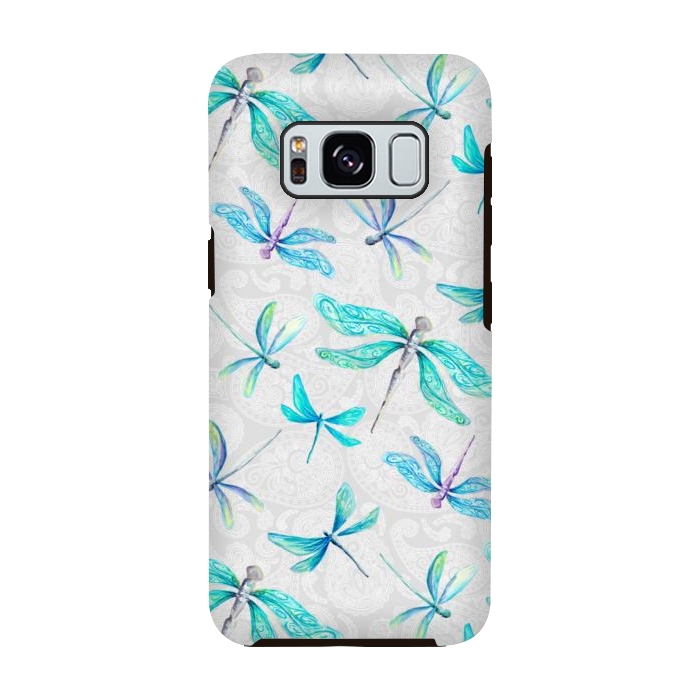 Galaxy S8 StrongFit Dragonfly Paisley by gingerlique