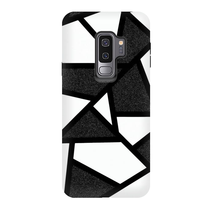 Galaxy S9 plus StrongFit White and black geometric by Jms