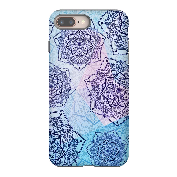 iPhone 7 plus StrongFit Blue purple mandalas by Jms