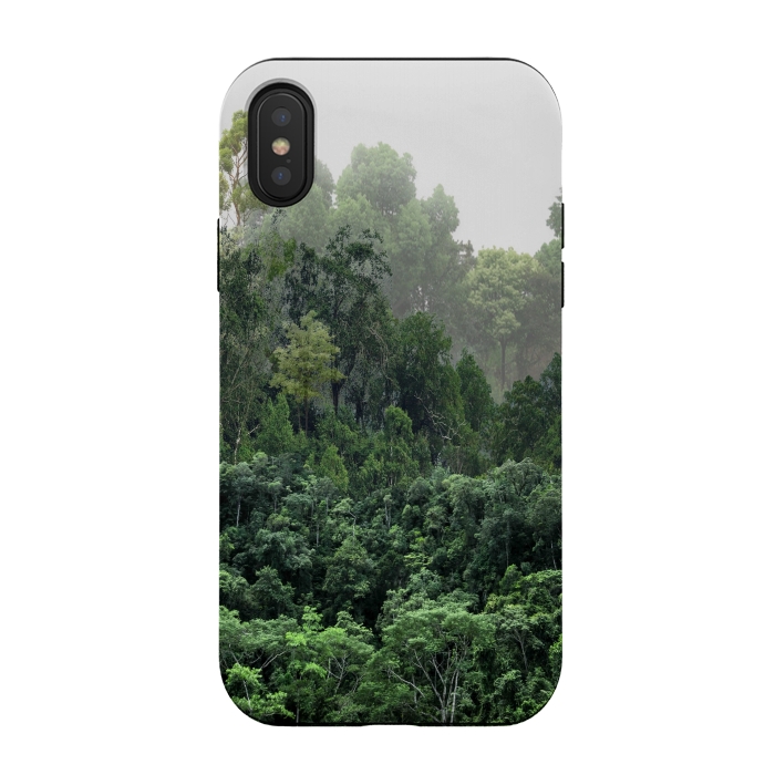 iPhone Xs / X StrongFit Tropical Foggy Forest by ''CVogiatzi.
