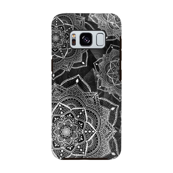 Galaxy S8 StrongFit Black mandalas by Jms