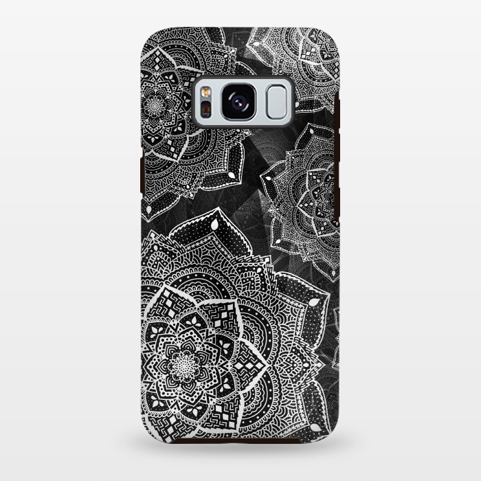 Galaxy S8 plus StrongFit Black mandalas by Jms