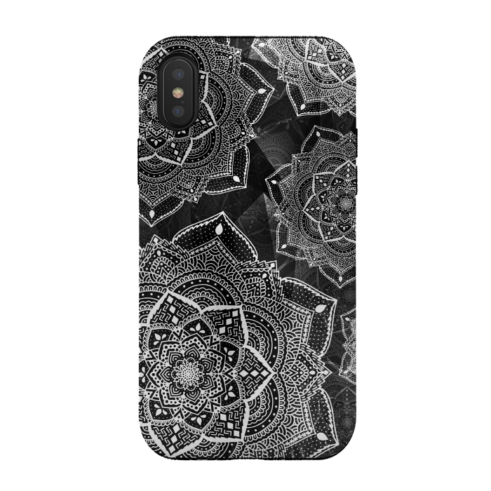 iPhone Xs / X StrongFit Black mandalas by Jms