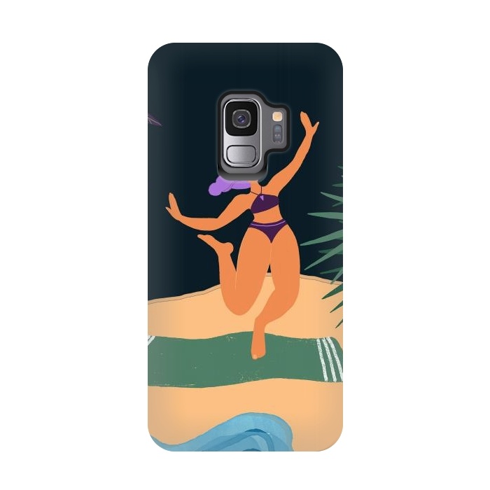 Galaxy S9 StrongFit Eve - Dancing Girl at Tropical Jungle Beach by  Utart