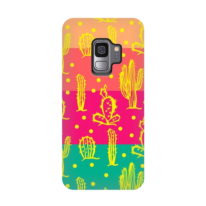 Galaxy S9 StrongFit Cactus in Luminous Tones by Rossy Villarreal