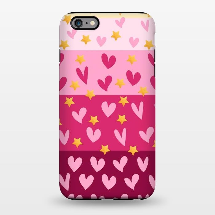 iPhone 6/6s plus StrongFit Pink Hearts With Stars by Rossy Villarreal