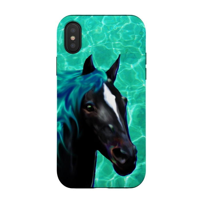 iPhone Xs / X StrongFit Horse Spirit Water Dream by BluedarkArt