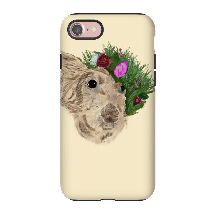 iPhone 7 StrongFit Flowers with dog by Merveilleux Clement