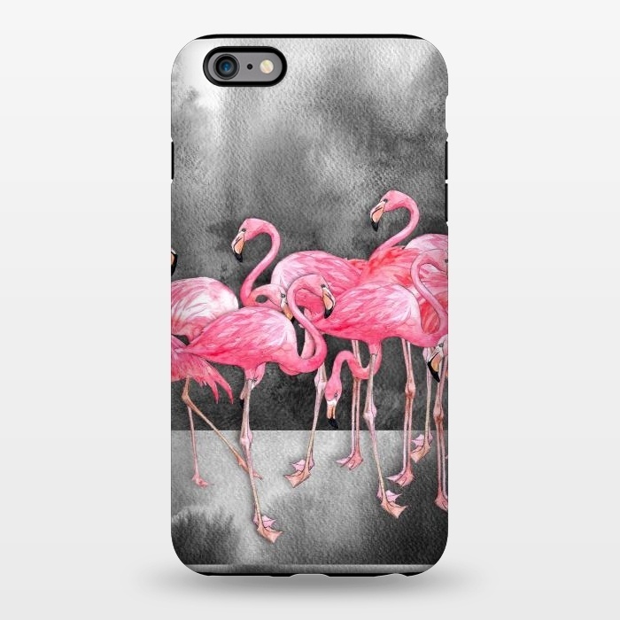 iPhone 6/6s plus StrongFit Pink Flamingos in Watercolor & Ink by Micklyn Le Feuvre