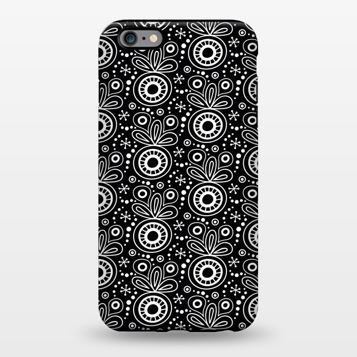 iPhone 6/6s plus StrongFit Abstract Doodle Pattern Black by Majoih