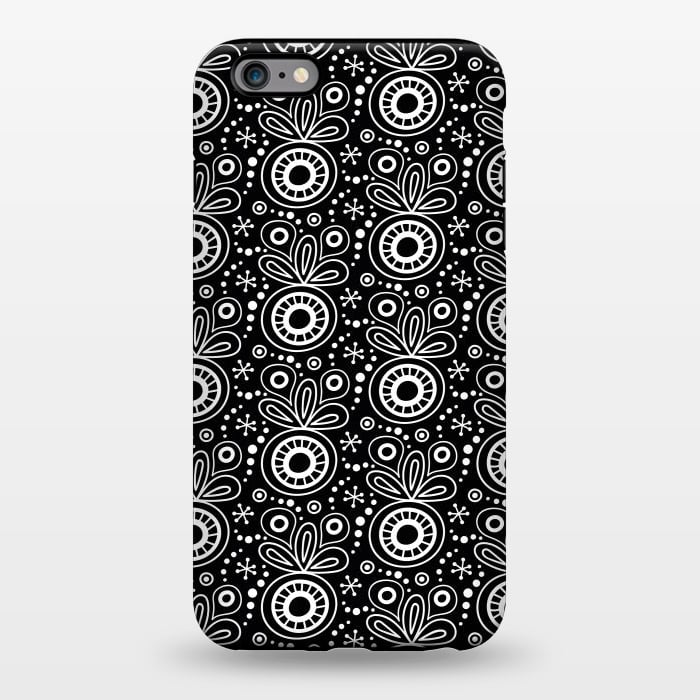 iPhone 6/6s plus StrongFit Abstract Doodle Pattern Black by Majoih