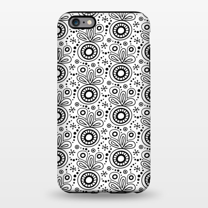 iPhone 6/6s plus StrongFit Abstract Doodle Pattern White by Majoih