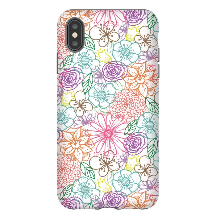 iPhone Xs Max StrongFit Bright Floral by TracyLucy Designs