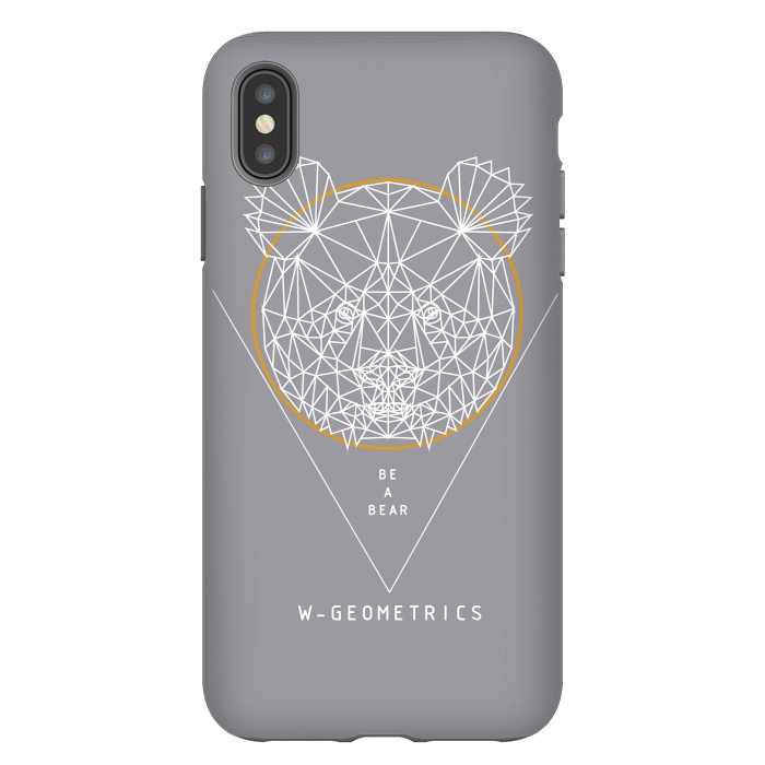 iPhone Xs Max StrongFit Bear by W-Geometrics