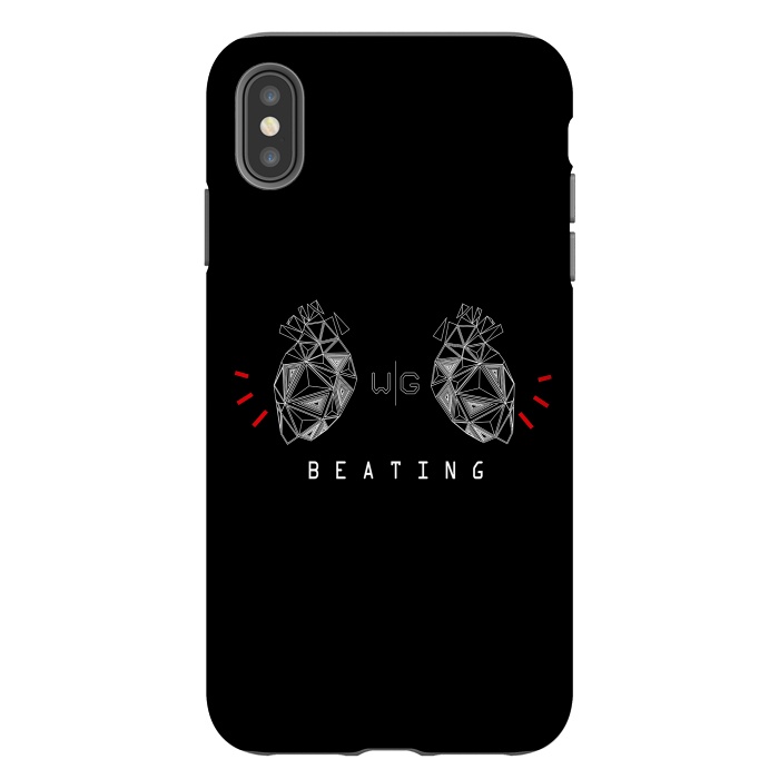 iPhone Xs Max StrongFit Hearts Black Capicúa by W-Geometrics