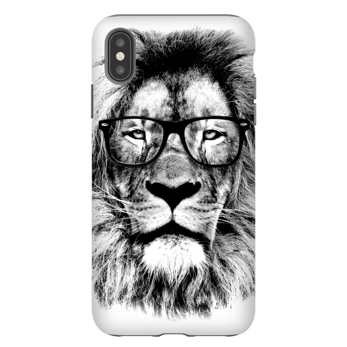 iPhone Xs Max StrongFit The King Lion of The Library by Mitxel Gonzalez
