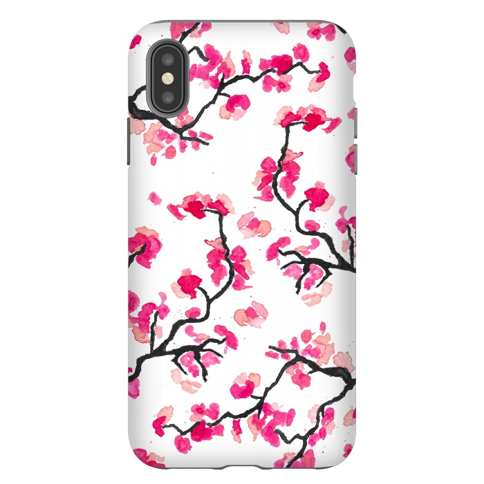 iPhone Xs Max StrongFit Japanese Cherry Blossoms by Amaya Brydon