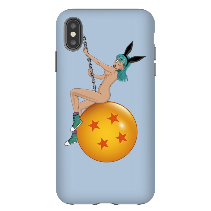 iPhone Xs Max StrongFit Bunny Ball ( Nude) by Samiel Art