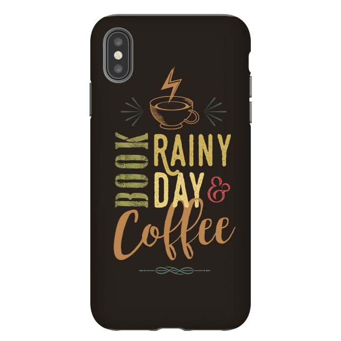 iPhone Xs Max StrongFit Book, Rainy Day & Coffee (a master blend) by Dellán