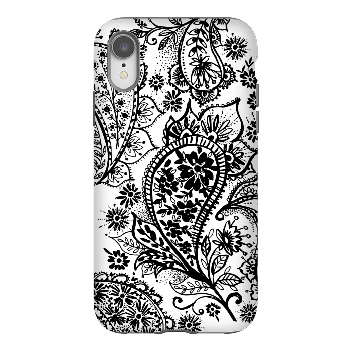 iPhone Xr StrongFit Ink paisley by Laura Grant