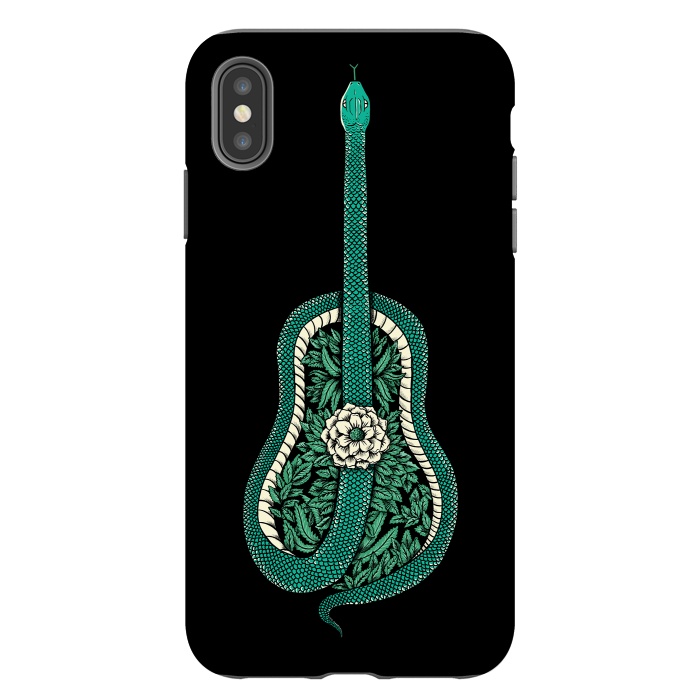 iPhone Xs Max StrongFit Snake Guitar by Coffee Man
