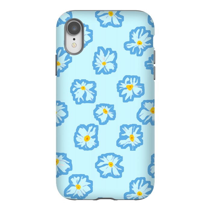 iPhone Xr StrongFit Happy Daysies by Bettie * Blue