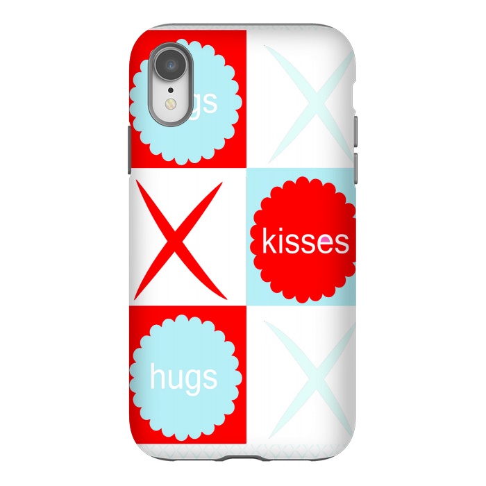 iPhone Xr StrongFit Hugs & Kissies by Bettie * Blue