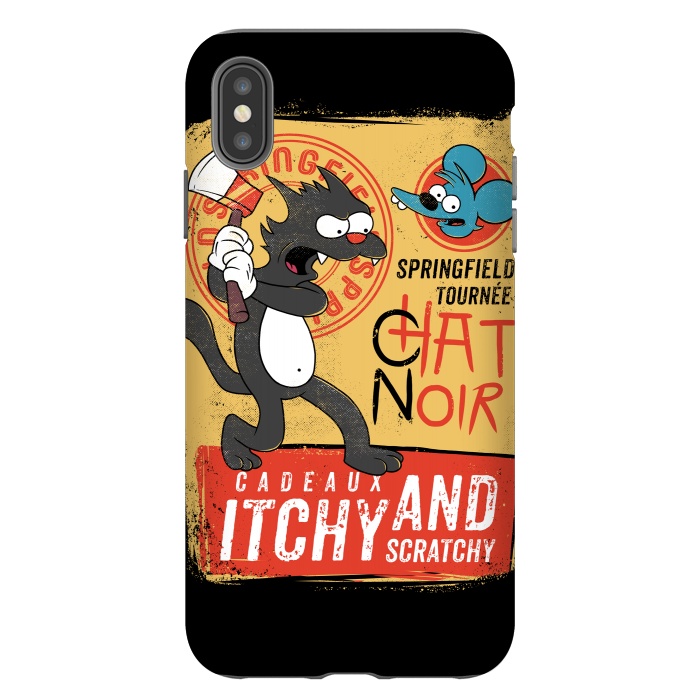 iPhone Xs Max StrongFit Chat Noir Simpsons by Ilustrata