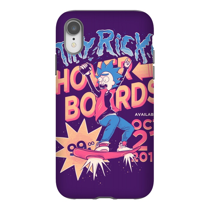 iPhone Xr StrongFit Tiny rick hoverboards by Ilustrata