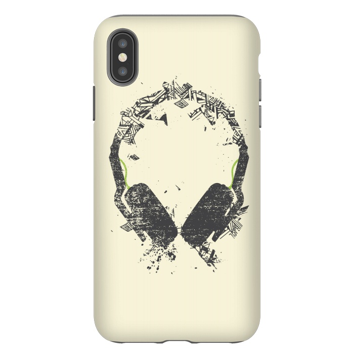 iPhone Xs Max StrongFit Art Headphones by Sitchko
