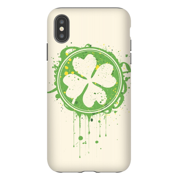 iPhone Xs Max StrongFit Patrick's clover by Sitchko