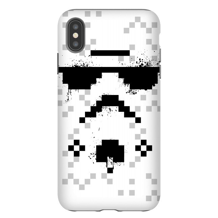 iPhone Xs Max StrongFit 8-bit Trooper - Black by Sitchko