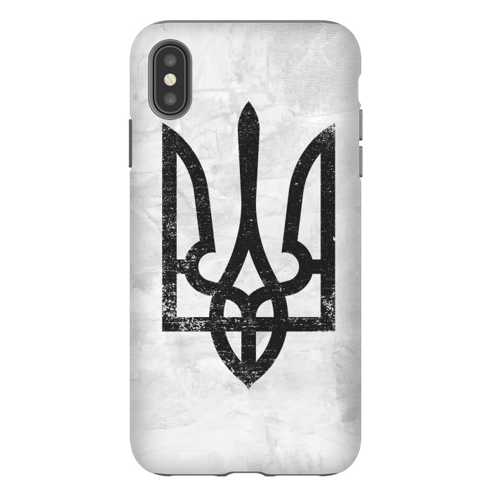 iPhone Xs Max StrongFit Ukraine White Grunge by Sitchko