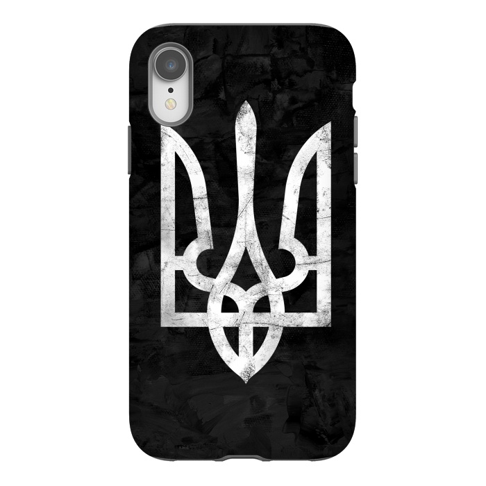 iPhone Xr StrongFit Ukraine Black Grunge by Sitchko