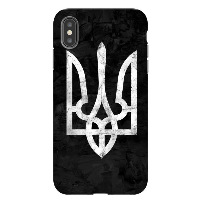 iPhone Xs Max StrongFit Ukraine Black Grunge by Sitchko