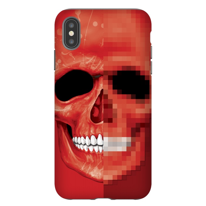 iPhone Xs Max StrongFit Red Skull by Sitchko