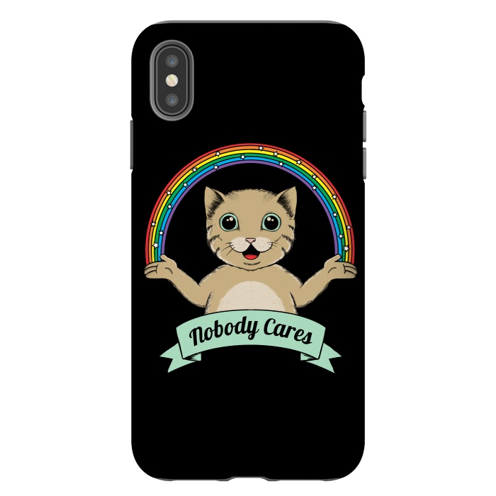 iPhone Xs Max StrongFit Nobody Cares by Coffee Man