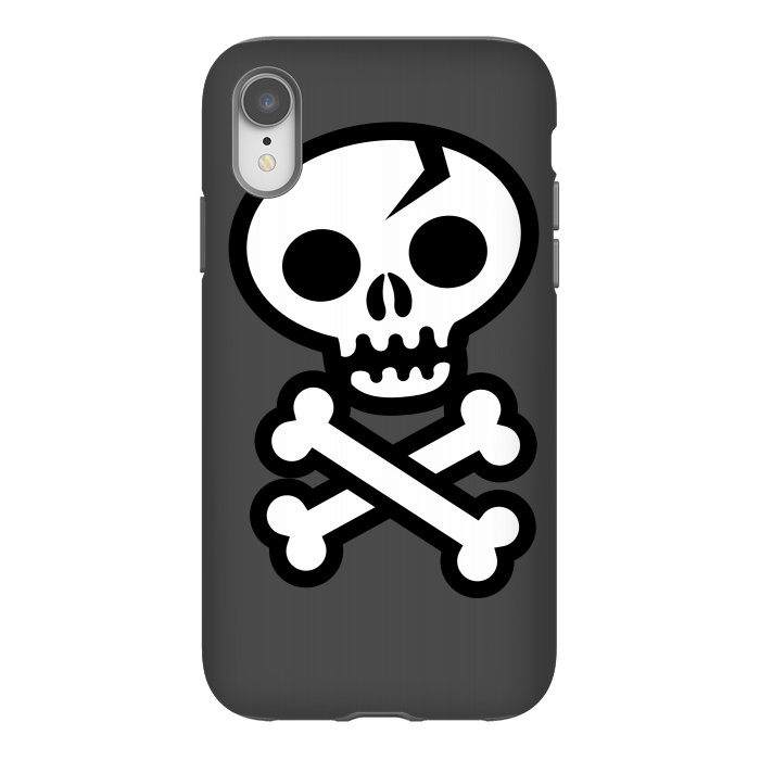 iPhone Xr StrongFit Skull & Crossbones by Wotto