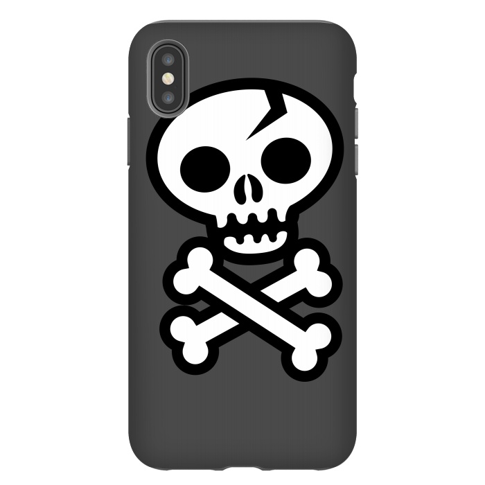 iPhone Xs Max StrongFit Skull & Crossbones by Wotto