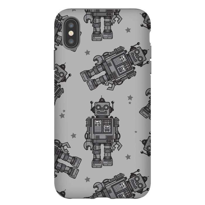 iPhone Xs Max StrongFit A Vintage Robot Friend Pattern  by Wotto