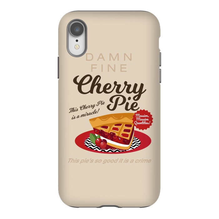 iPhone Xr StrongFit Twin Peaks Damn Fine Cherry Pie by Alisterny