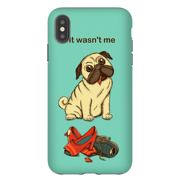 iPhone Xs Max StrongFit Dog And Shoes by Coffee Man