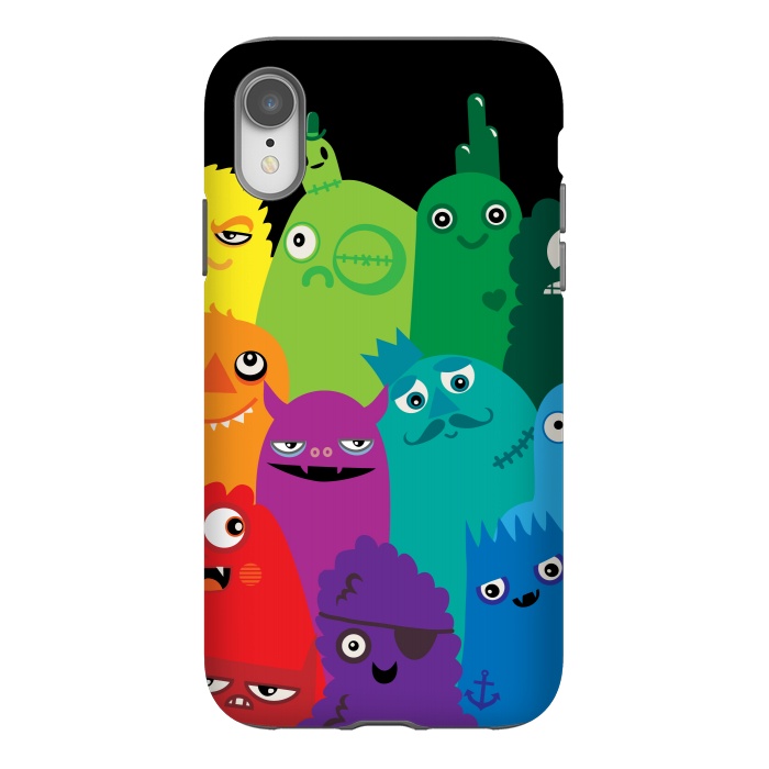 iPhone Xr StrongFit Phone full of Monsters by Wotto