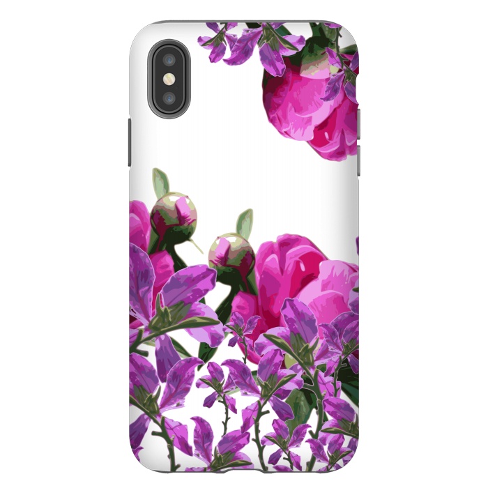iPhone Xs Max StrongFit Hiding Pink Flowers by Zala Farah