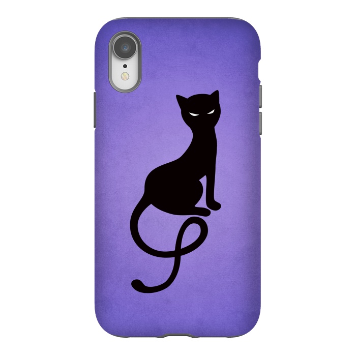 iPhone Xr StrongFit Purple Gracious Evil Black Cat by Boriana Giormova