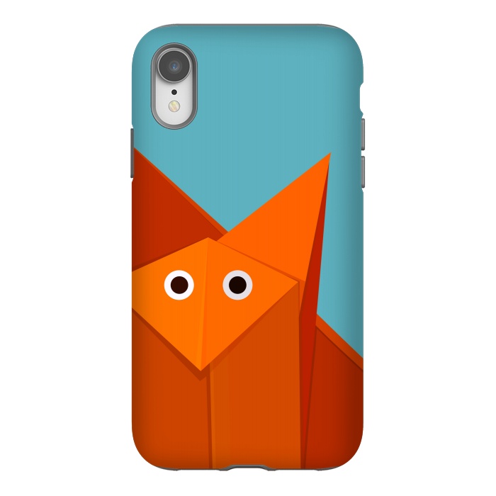 iPhone Xr StrongFit Cute Origami Fox by Boriana Giormova