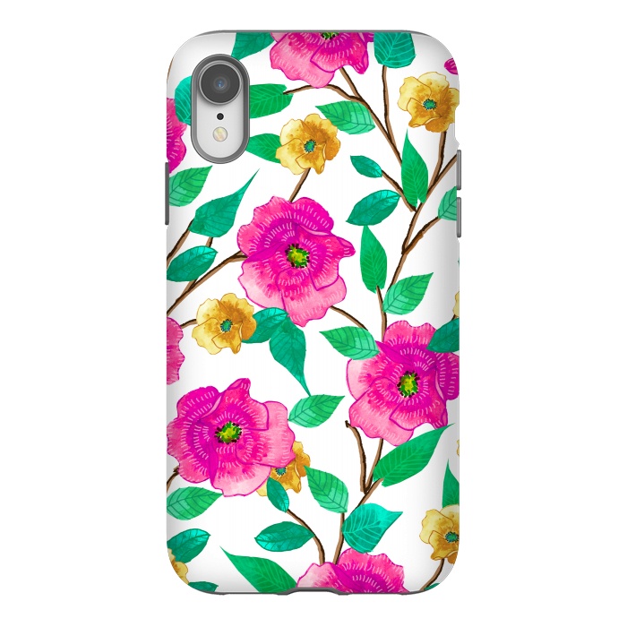 iPhone Xr StrongFit Floral Forever by Uma Prabhakar Gokhale