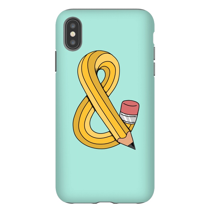 iPhone Xs Max StrongFit Ampersand Pencil Green by Coffee Man