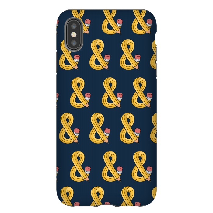 iPhone Xs Max StrongFit Ampersand pencil pattern by Coffee Man