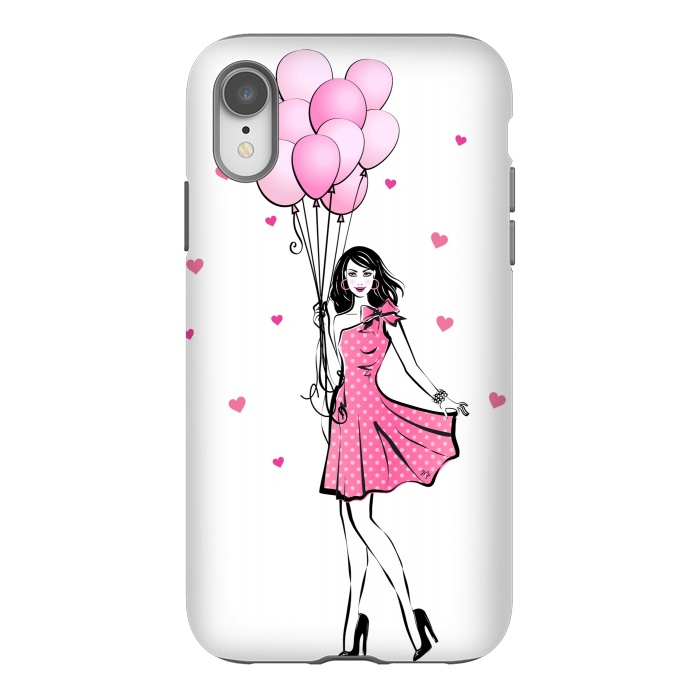 iPhone Xr StrongFit Girl with balloons by Martina